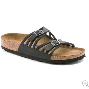 New BIRKENSTOCK Granada soft bed oil leather size 37 black. Sold out!
